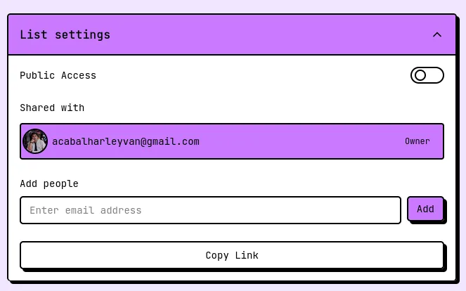 Collaborative task app